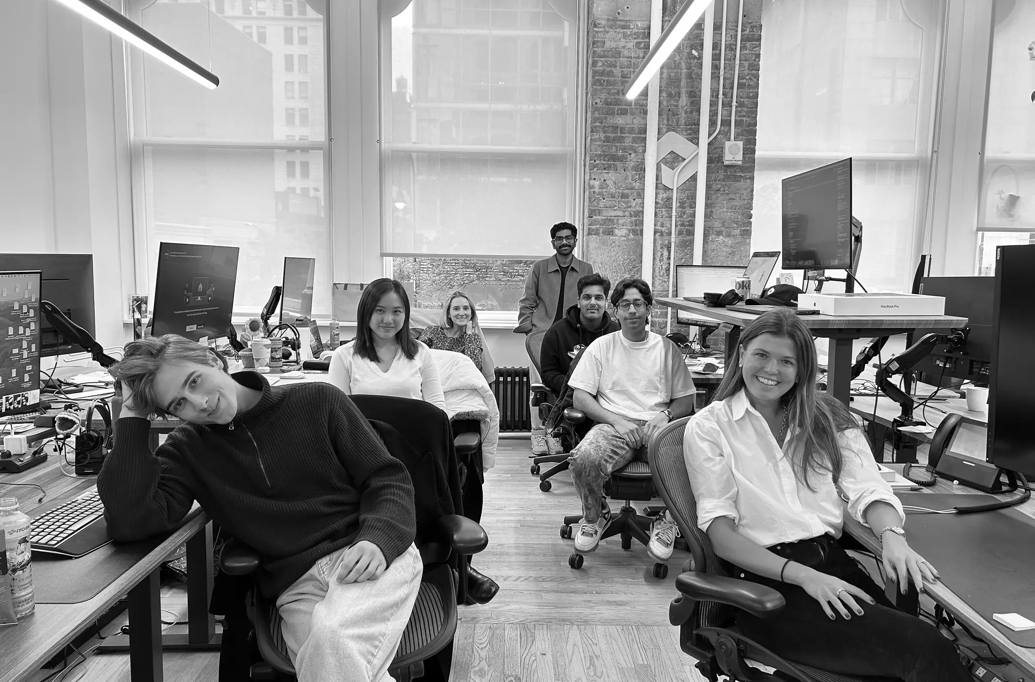 US office. Live, with espresso machine.