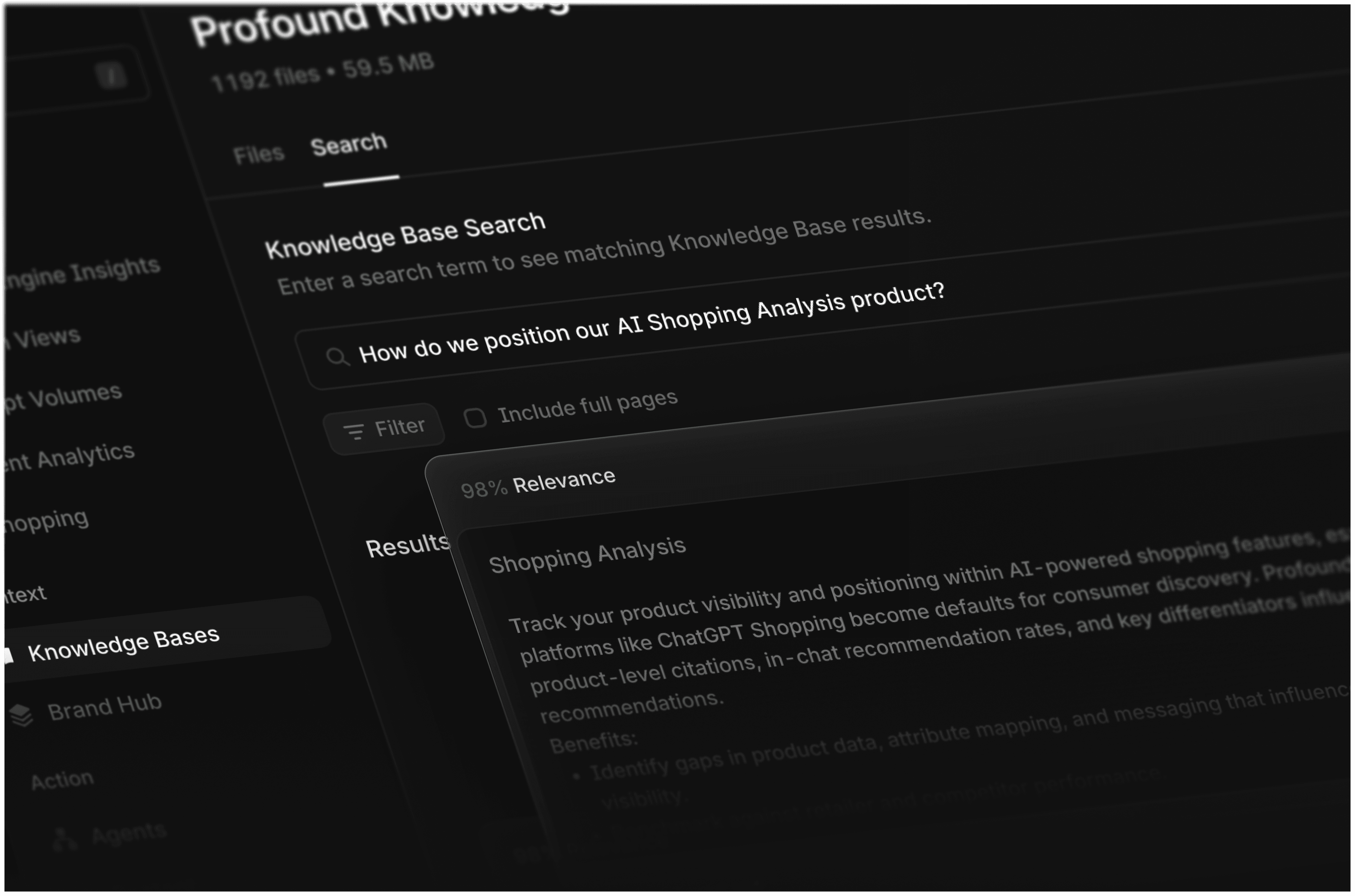 Introducing Knowledge Bases in Profound