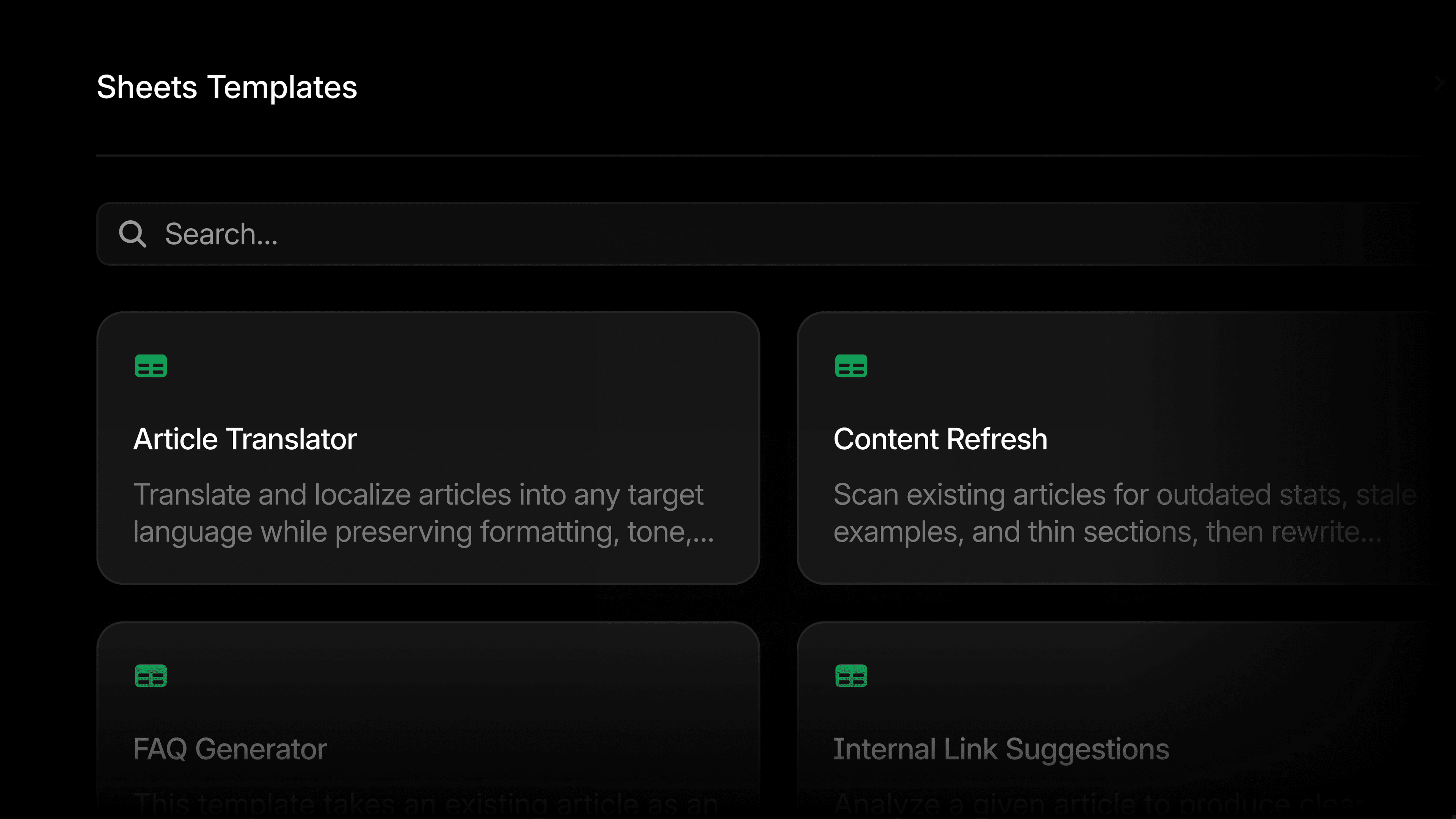 Introducing Sheets Templates in Profound