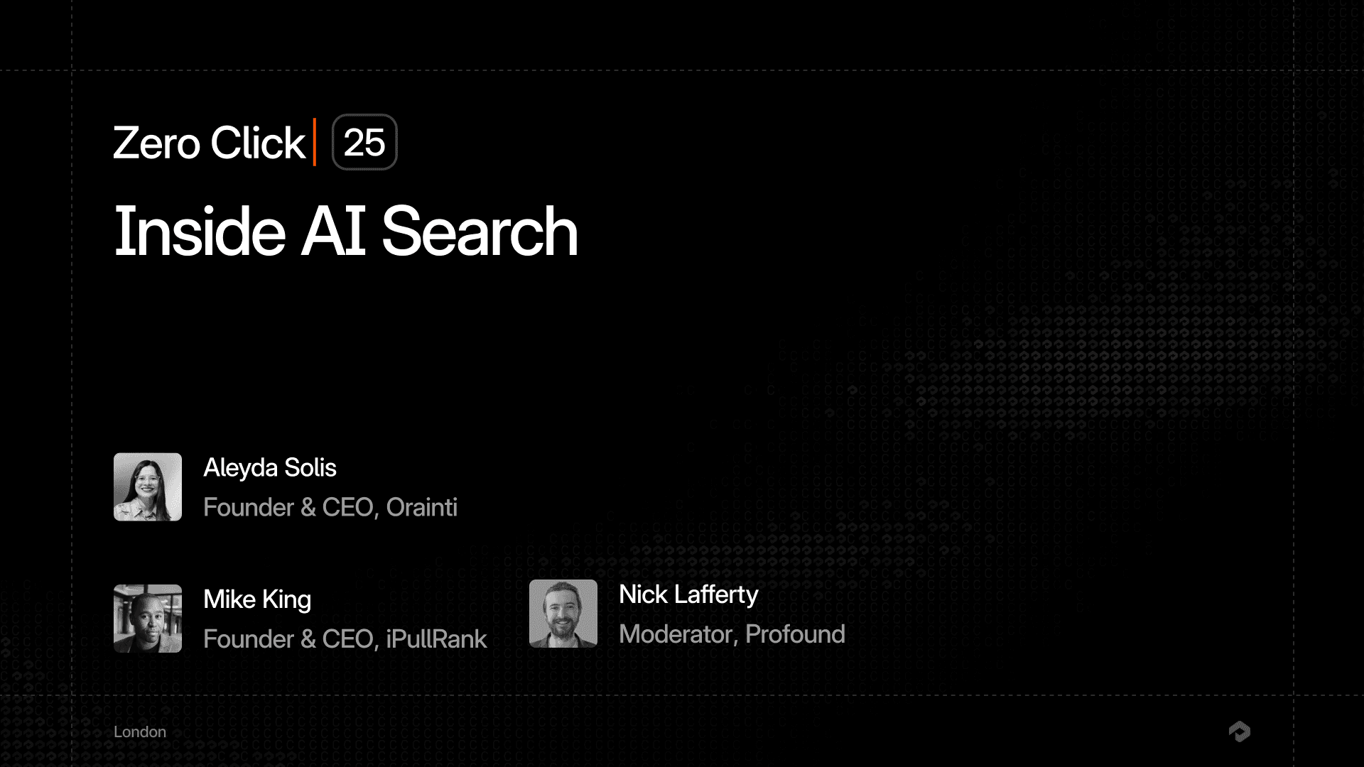 Inside AI search, London