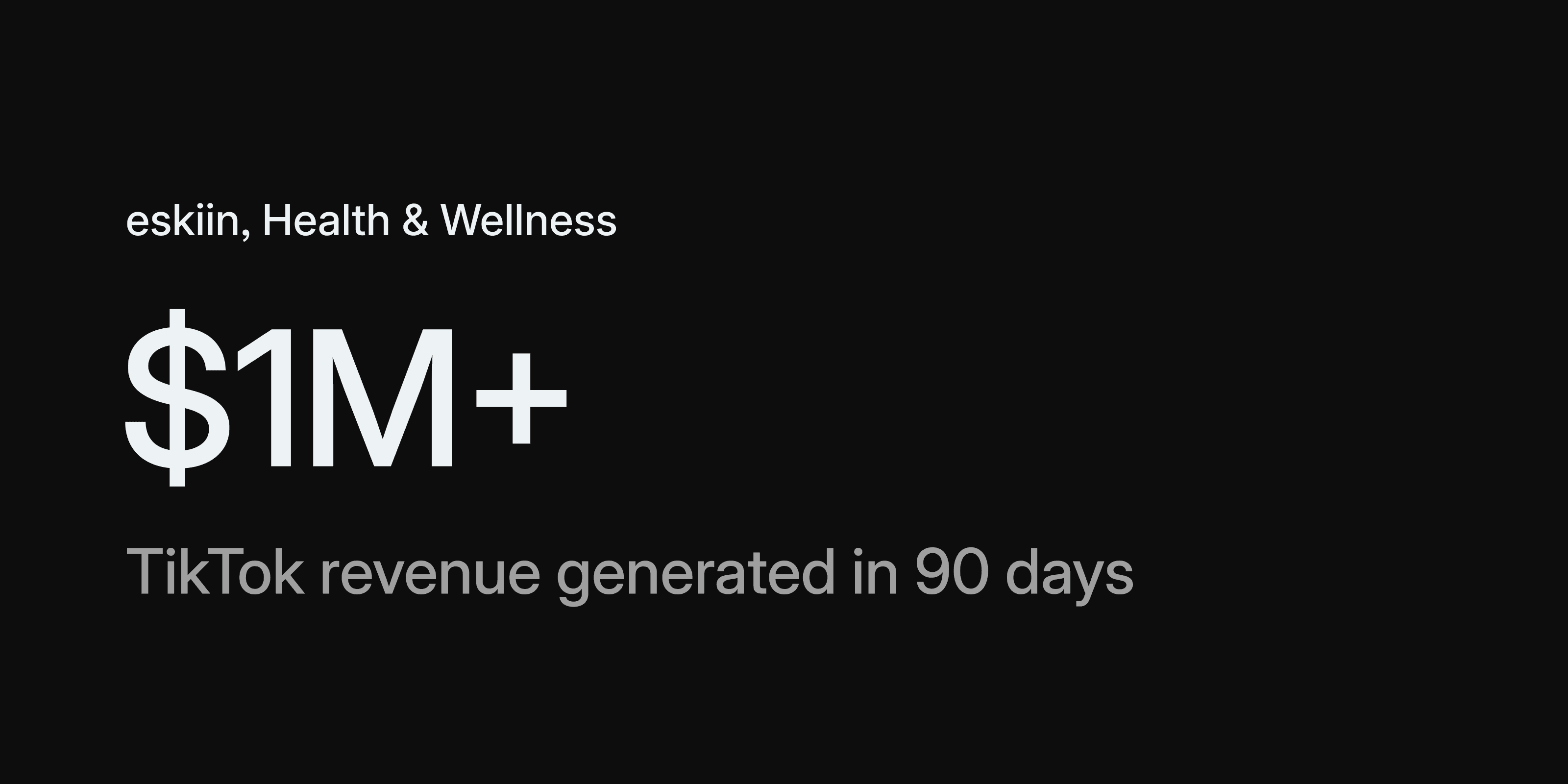$1M+ TikTok Revenue in 90 Days