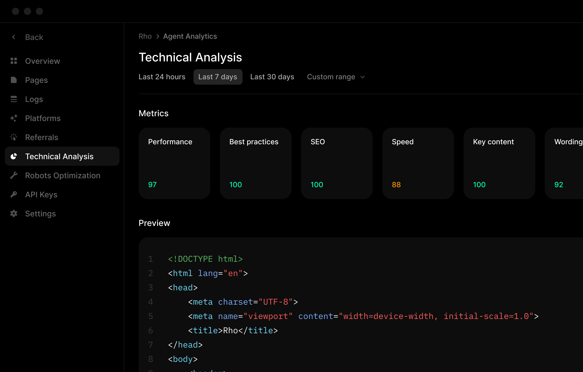 Agent Analytics Dashboard