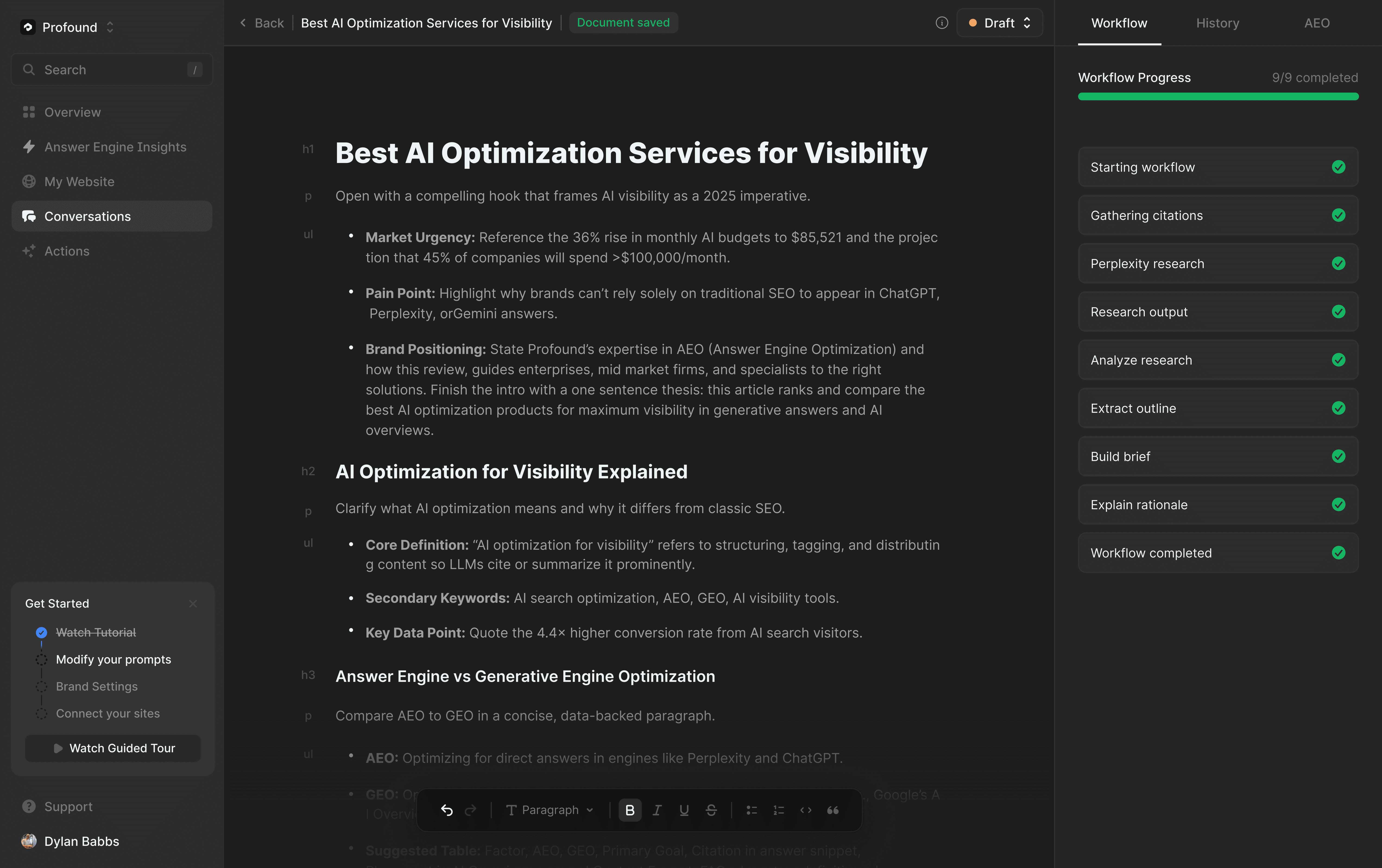 Actions Editor - Dark Theme